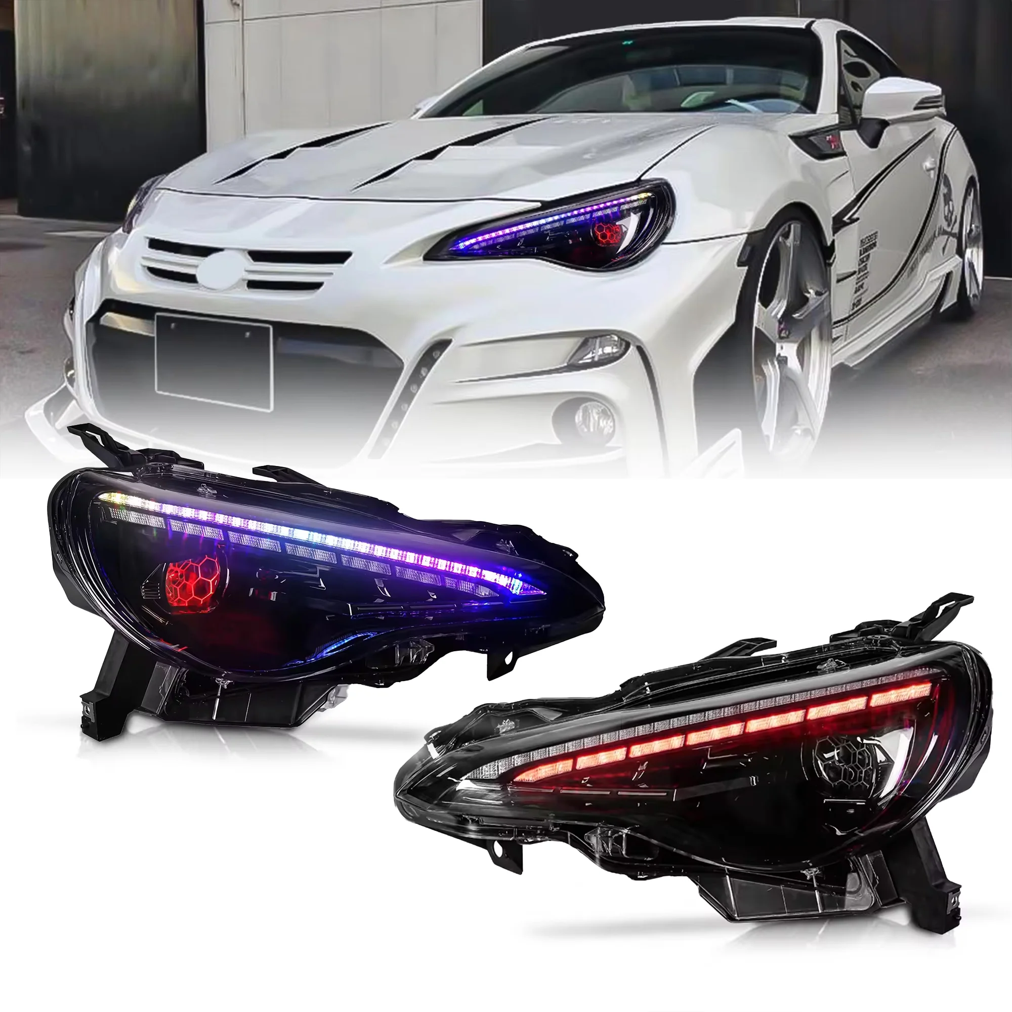 

1 Pair LED Lens For Toyota 86 GT86 2012-2020 For Subaru BRZ 2013-2020 Car Modified Head Lamps Assembly