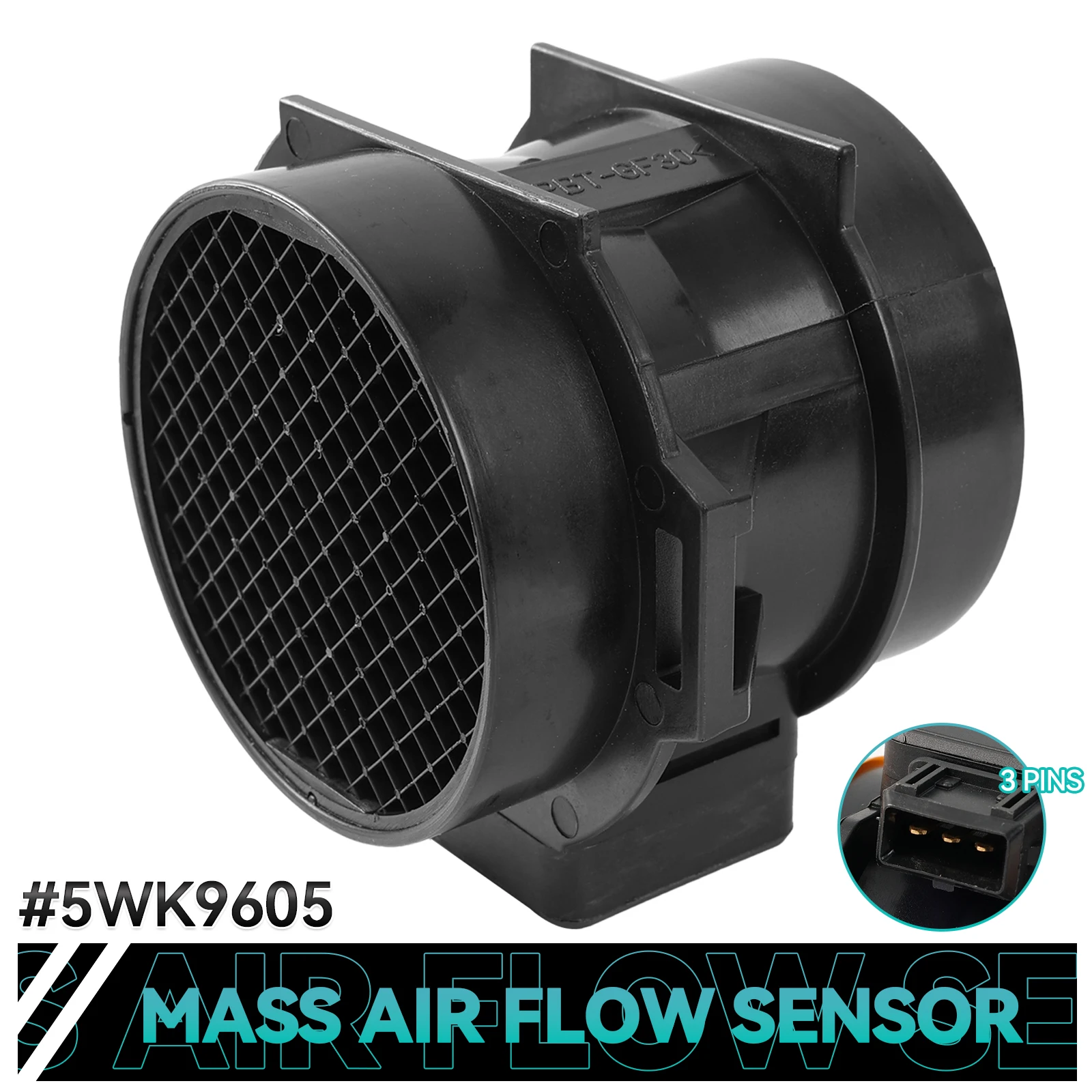 MAF Mass Air Flow Meter Sensor For BMW 325i 323i 525i E46 3 Series E39 520i 523i 528i E38 Land Rover Suzuki KIA 5WK9605 5WK9608