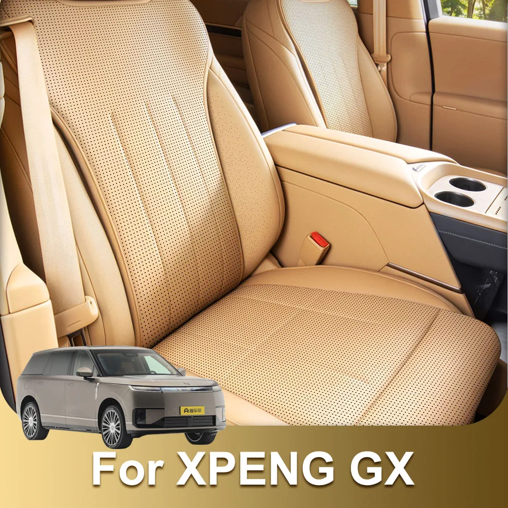 Fit For Xpeng GX Original Color Leather Seat Cover Automotive Supplies Fully Enclosed Cushion Ventilation And Breathability