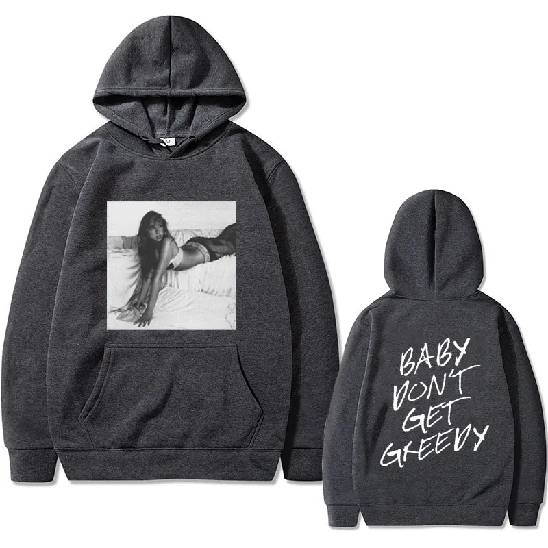 Singer Tate Mcrae Baby Don't Get Greedy Album Print Hoodie Unisex Vintage Fashion Pullover Men Women Casual Oversized Hoodies