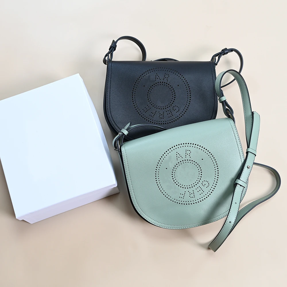 

Новая женская сумка-седло с полой буквой, сумка через плечо, сумка через плечо, американская кожаная однотонная повседневная сумка