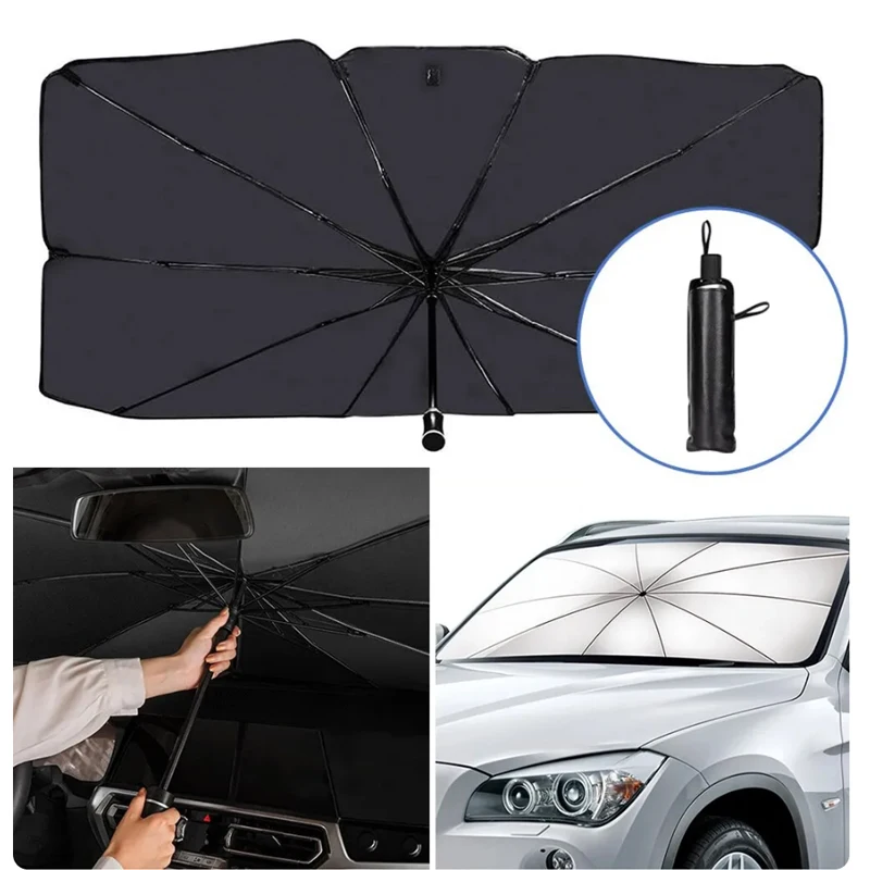 Car Sunshade Umbrella Car Sun Shade Protector Parasol Summer Sun Interior Windshield Protection Accessories For Auto Shading