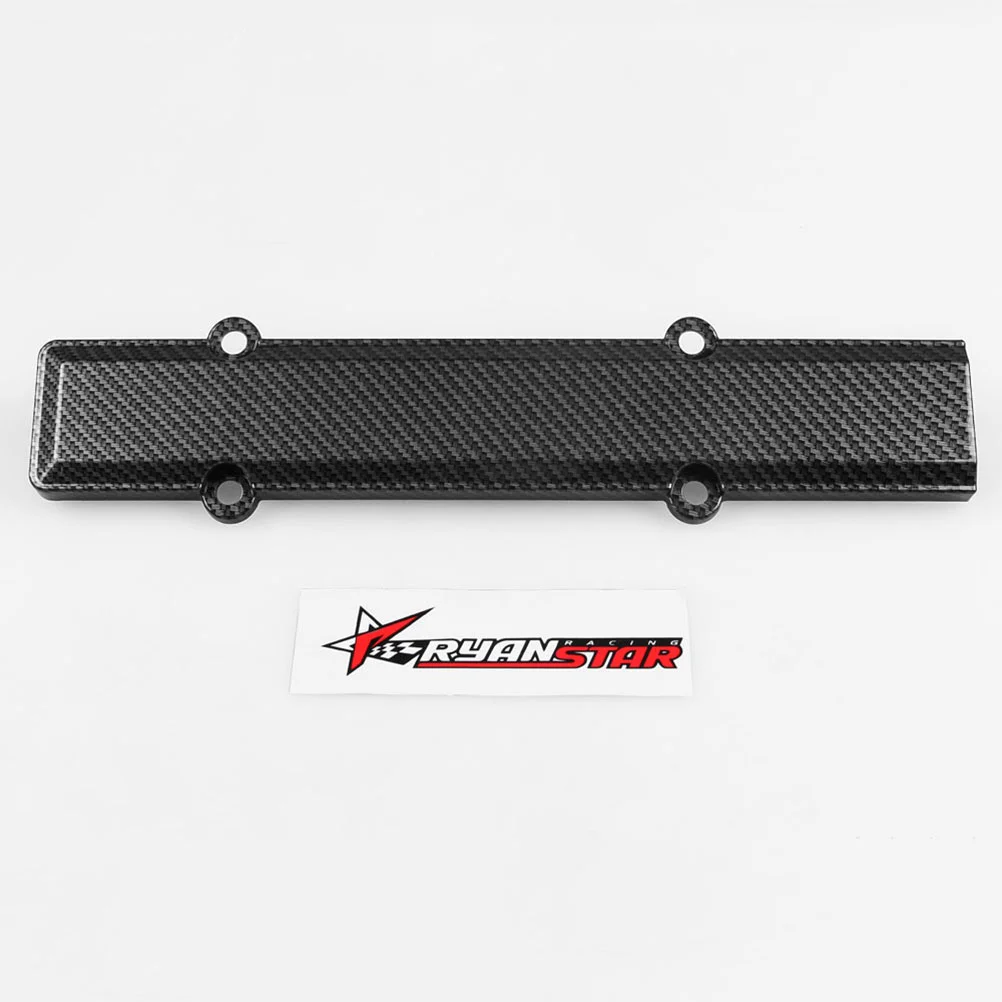 

Carbon Fiber Engine Cover Spark Plug Wire Protector Cover Compatible with Acura Civic Coupe Car Engine Cover