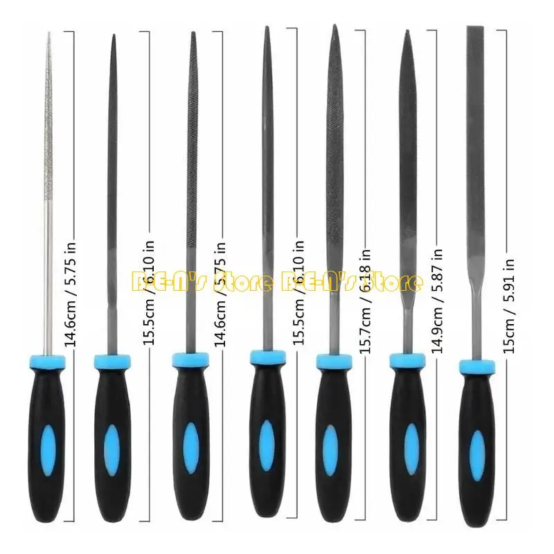 

Y1AD 13Pcs Ergonomic File Set with Cleaning Brush for Comfortable and Accurate Filing