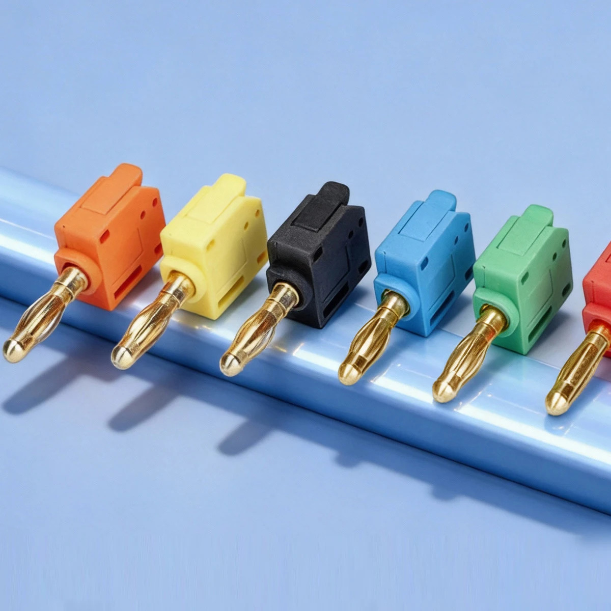 Mini Quick Wire Connector 24A Solderless Banana Plug Gold Plated Connector With Direct Insertion And Pressing Wire 0.2-4.0mm²