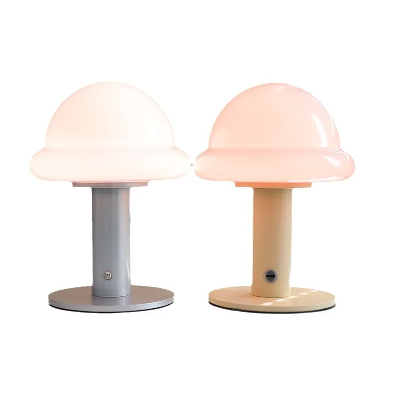 

Glass mushroom charging night light ornament decorative light night light