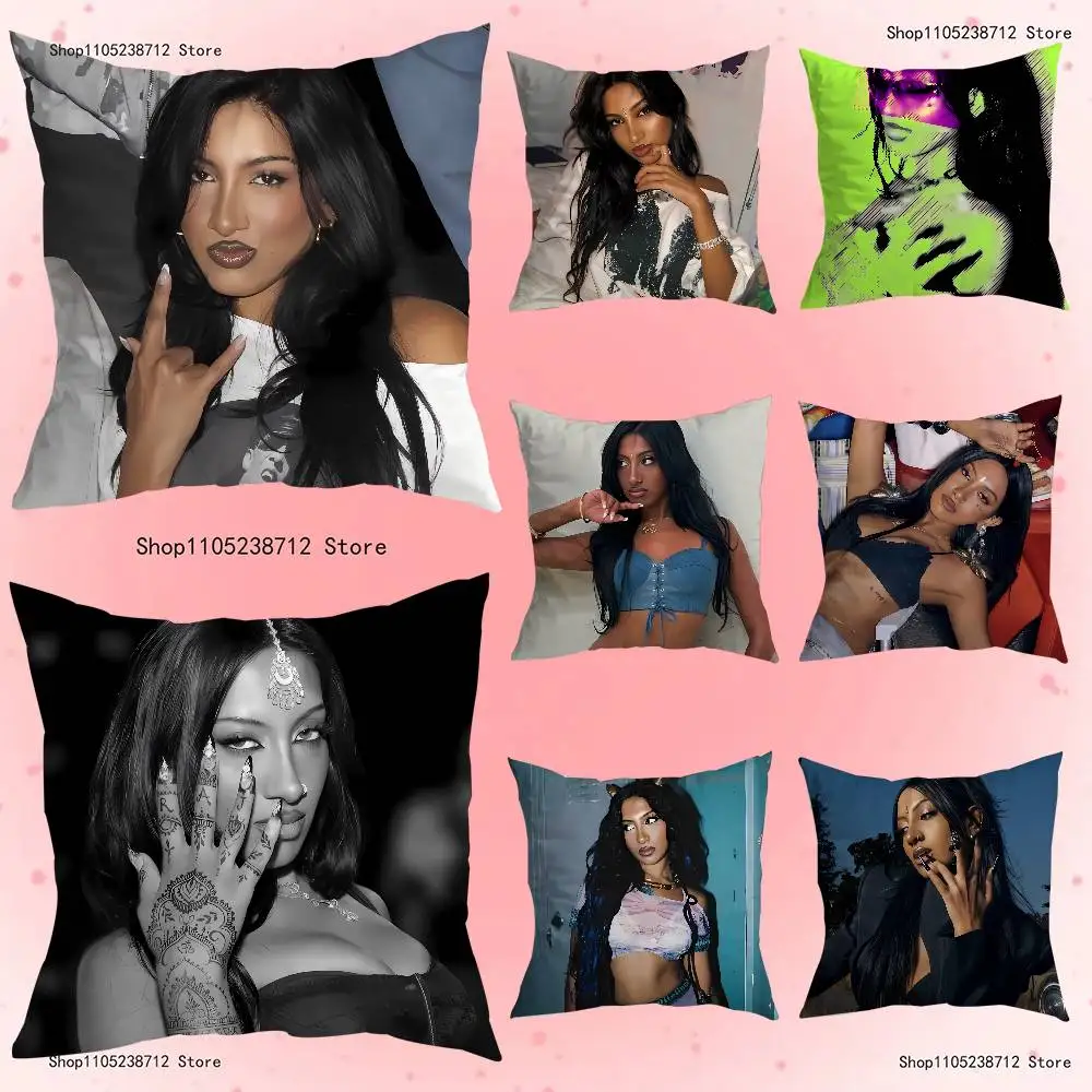 

Singer L-Lara R-Rajs Pillow Case Plush Fabric Soft Pillowcase Double Sided Print Sofa Cushion Cover Throw