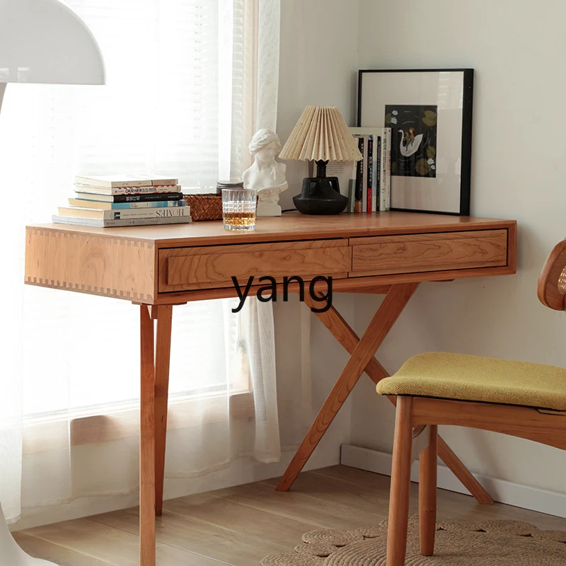 

LMM Nordic solid wood desk simple household cherry wood writing desk