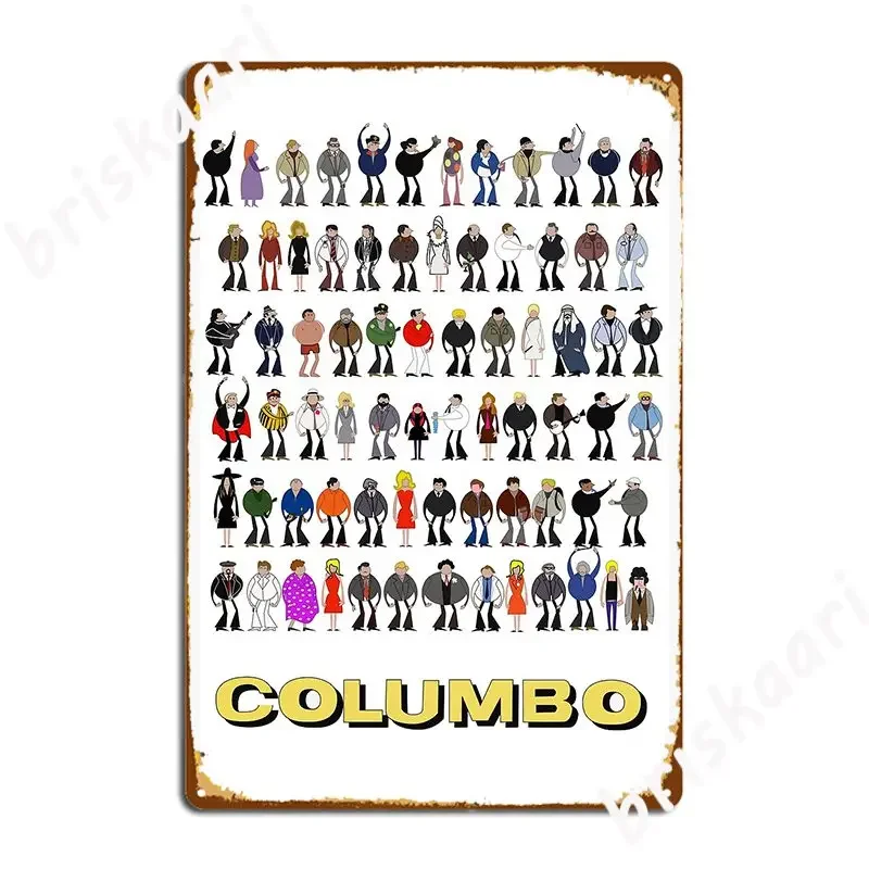 Columbo The Murderers-letrero de Metal para crear placas de pared, cine, cocina, carteles de estaño