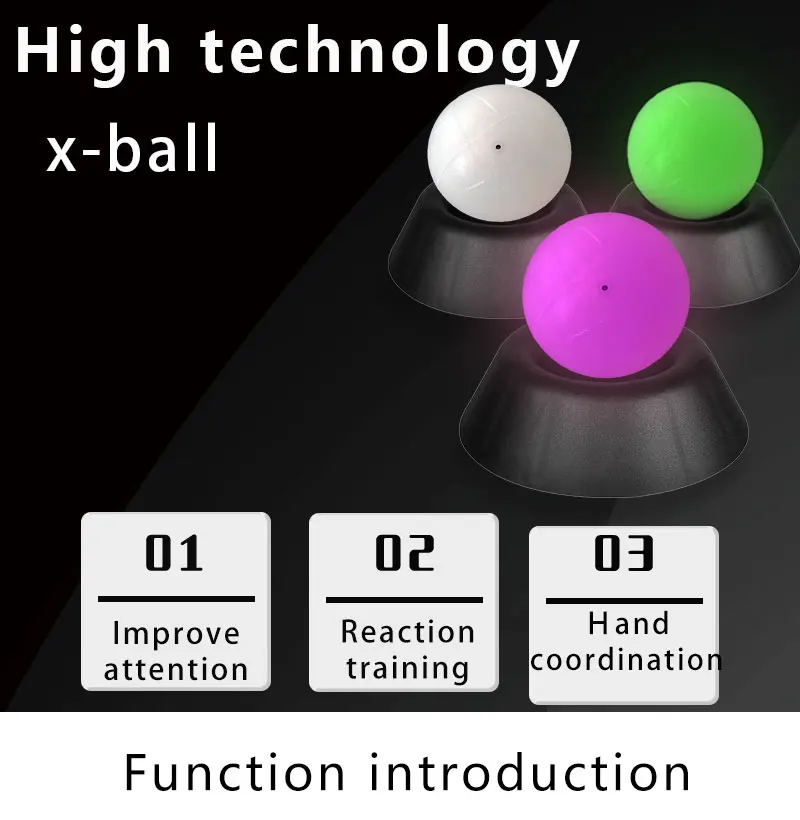 X-Ball bola de reação inteligente mão olho coodinação treinamento de agilidade sensor digital vetor ReactionX