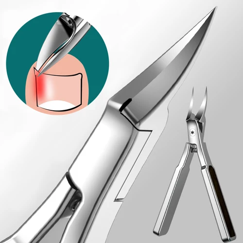 Pinza afilada para cutícula encarnada, cortaúñas, cortador de bordes, tijera, alicates para uñas, herramienta para eliminar la piel muerta, herramientas de manicura y pedicura