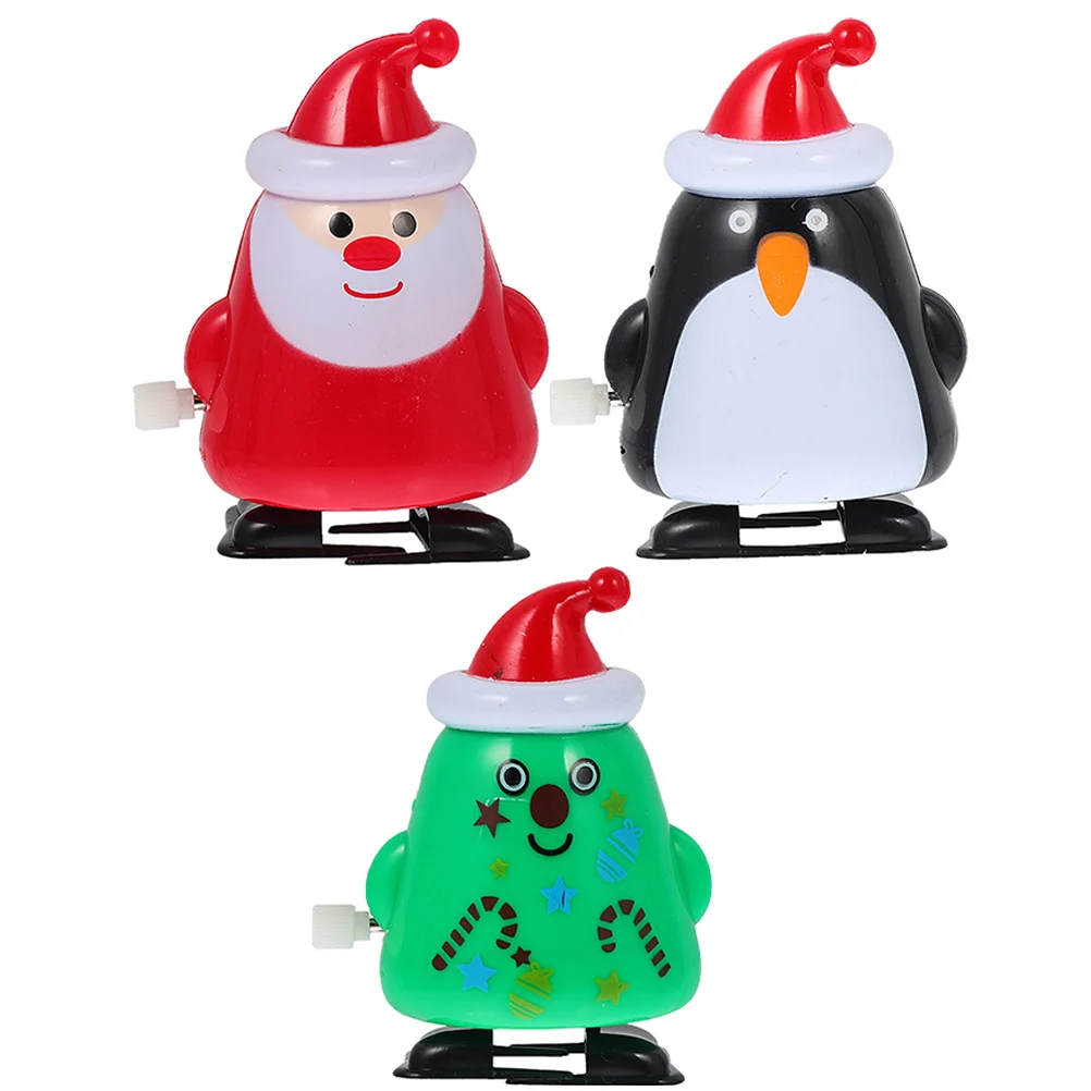 3 قطع من ألعاب عيد الميلاد البلاستيكية المتينة وعناصر عيد الميلاد اليدوية على شكل عقارب الساعة وإكسسوارات الأطفال الرائعة