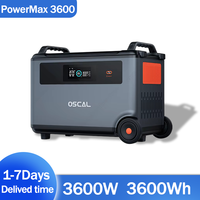 Oscal PowerMax 3600 Portable power supply, 3600Wh LiFePO4 Battery, 14 Outlets, 5 LED Light Modes Outdoor urgent power supply