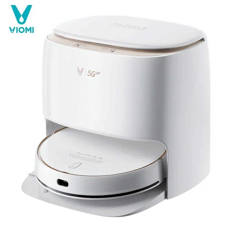 5200mAh Viomi Alpha 3 Auto Self-washing Mopping Master Auto Self-cleaning Dock & Hot Air Drying -Smart Vibration Mopping