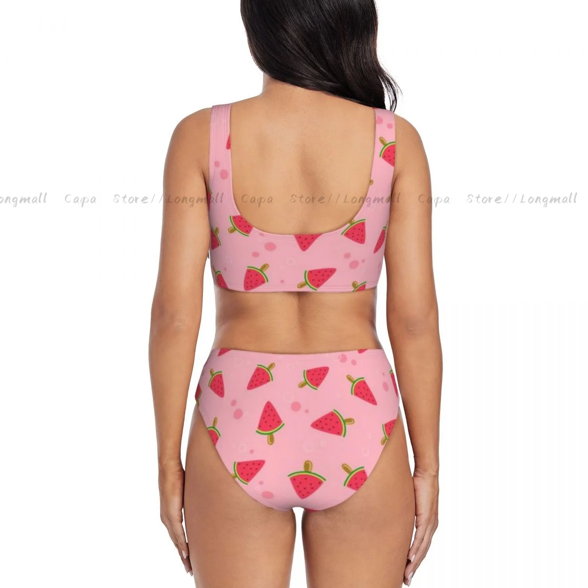 Sexy Bikini Set Cartoon Wassermelone Früchte Muster Bademode Frauen Zwei Stücke Badeanzug Bademode Weibliche Badeanzüge