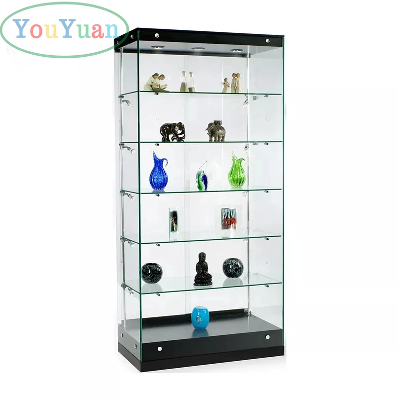 (customized)Cigar cabinet retail store metal aluminium frame glass display showcase smoke shop display cases