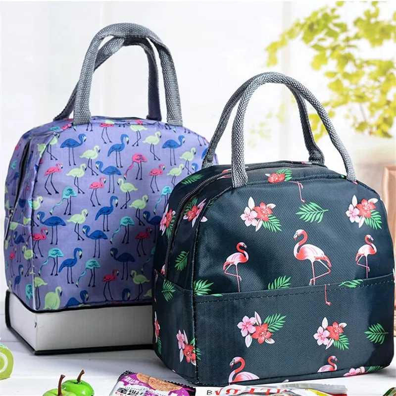 Cooler Bags Functional Pattern Cooler Lunch Box Insulated Bag Flamingo Lunch Bags Tote Food Picnic Bags Lunch Bags For Women