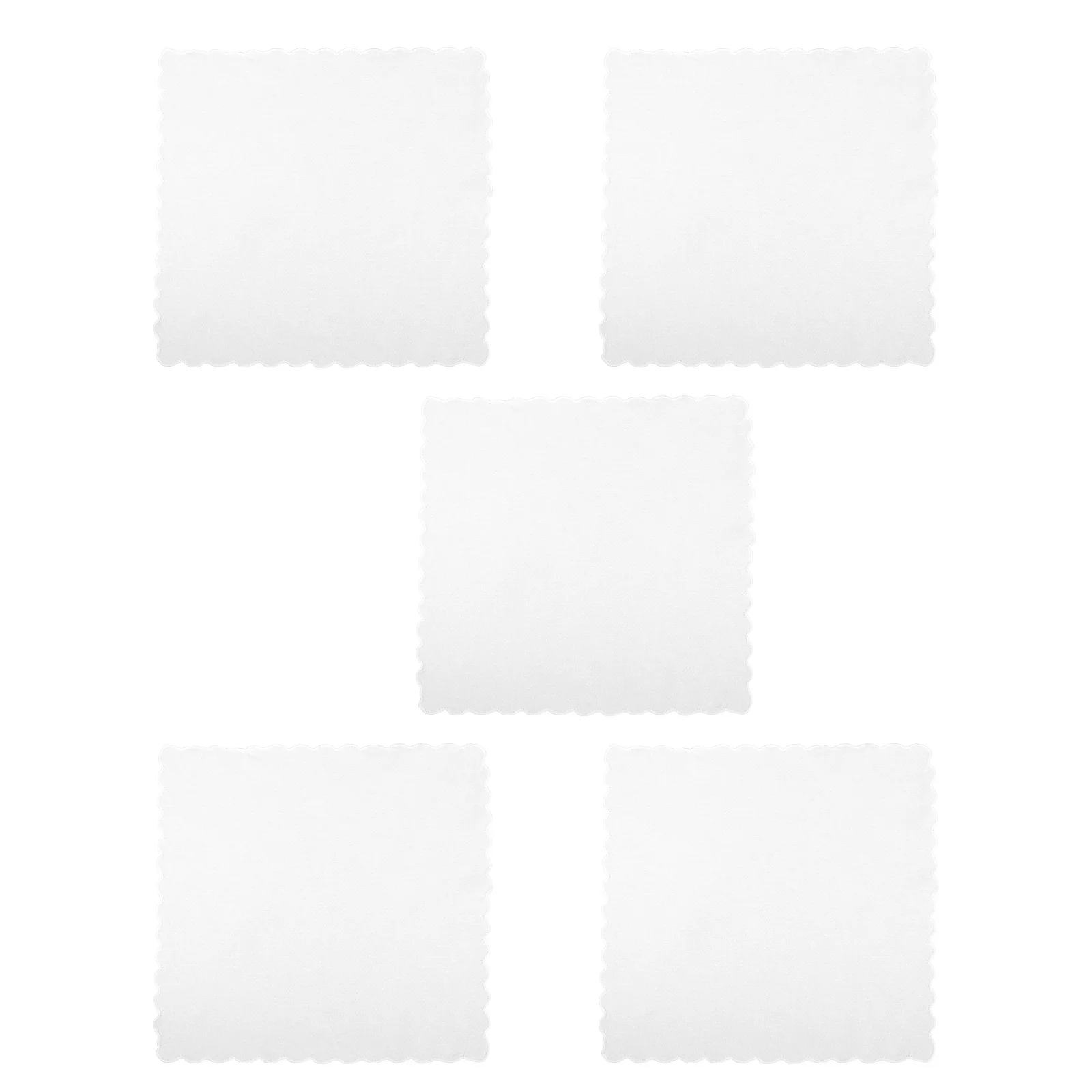 

5Pcs Pure Cotton White Handkerchiefs Square 11.8x11.8inch Soft Absorbent Blank Fabric for Tie-Dye Painting Embroidery