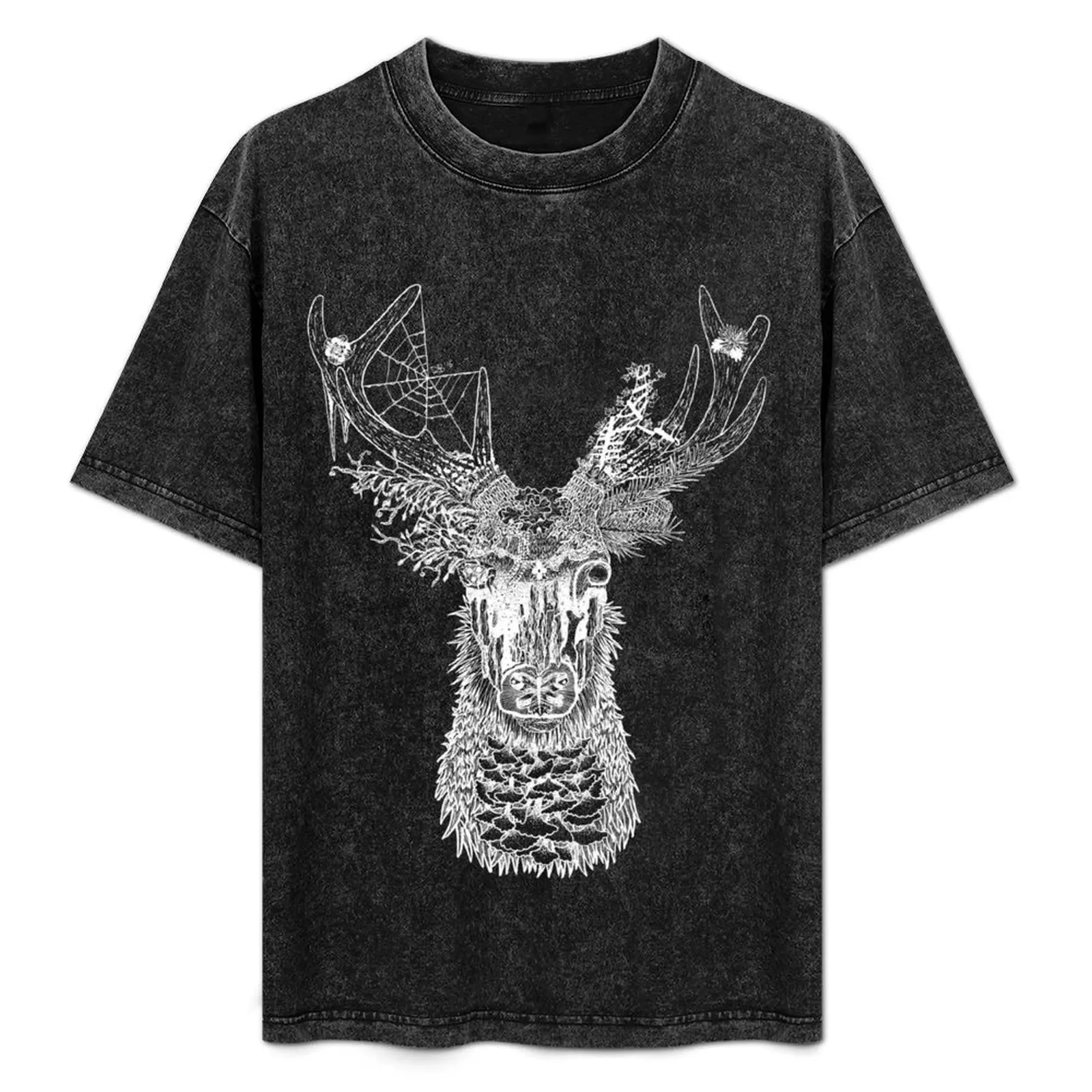 

Nature Deer (White) T-Shirt Large Size Breathable Tee