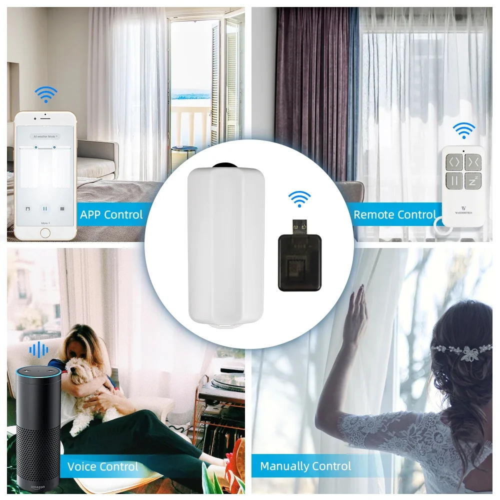 Tuya WiFi Smart Curtain Driver For Roman I Type U Type Curtains Track Smart Life Alexa Google Home Control Smart Home Auto Robot