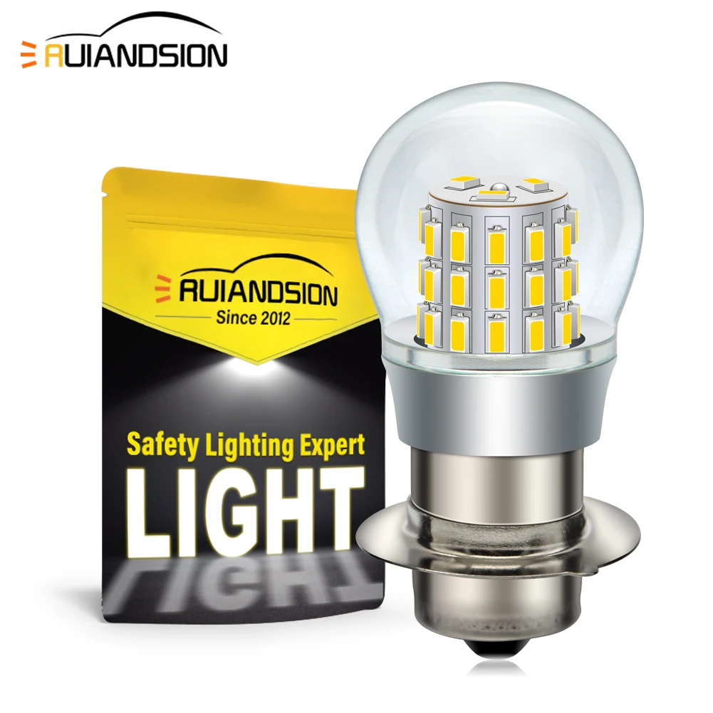 Ruindsion P15S bombillas led 3014 39SMD Chips 10-30V luz de motocicleta blanco cálido luz de freno luz trasera 12V 24V