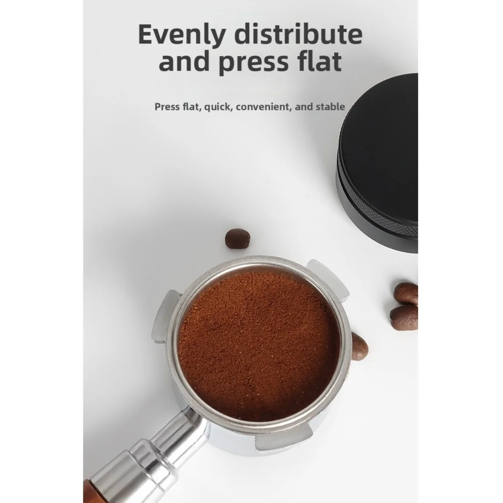 Stainless Steel Coffee Tamper Distributor with Removable Base for Even Espresso Grounds Distribution and Leveling