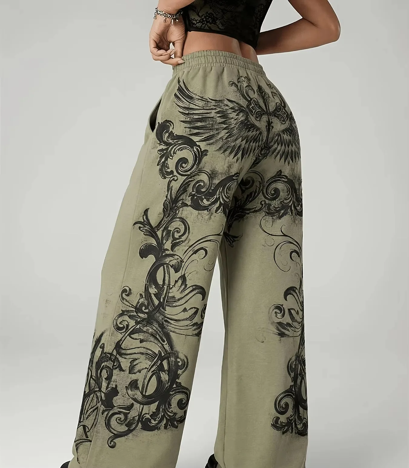 2026 Sommer Mode Neue Gothic Dark Punk Style 3D-gedruckte lockere Outdoor-Hose Street Harajuku Freizeit Sport Lässige Hose – Detail 8