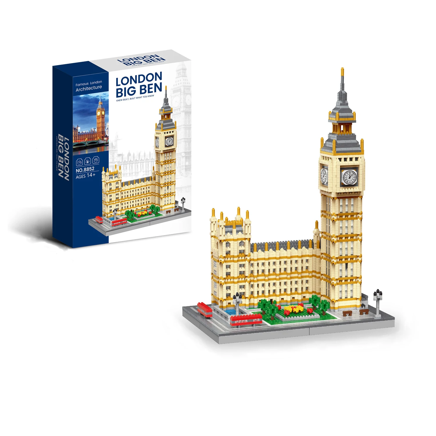 Famous European and American Architecture Big Ben Eiffel Tower Assembly Children's Puzzle Toys Desktop Decoration Creative Gift