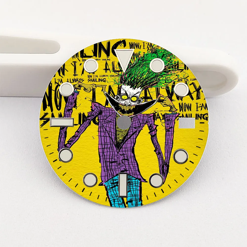 The 28.5mm NH35 Watch Dial Is a Color-Painted Dial with Personalized Color Printing, Suitable for the NH35/36 Movement