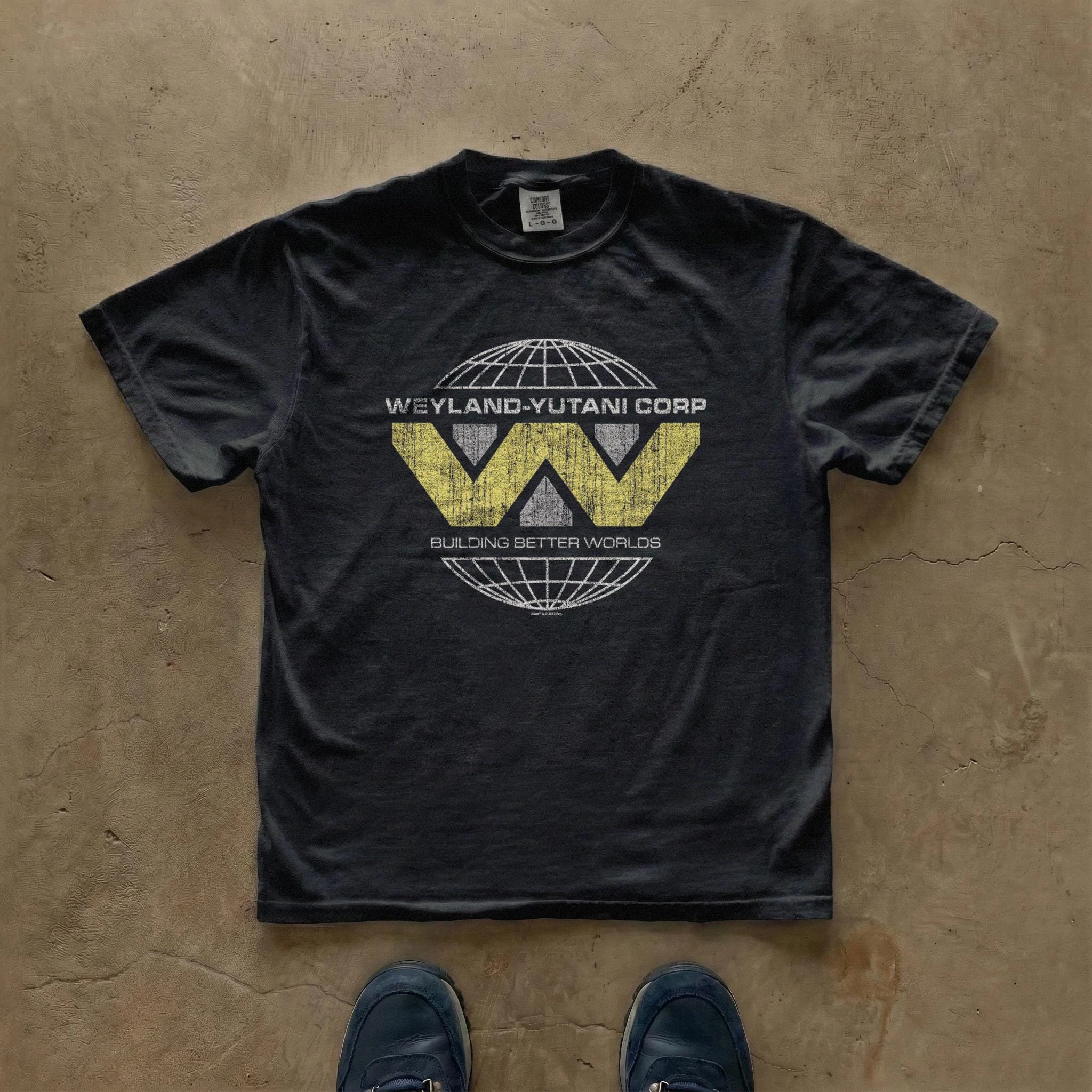 Weyland Yutani Building Better Worlds T-Shirt Retro Alien Corp SciFi Tee Men's and Women's  Oversized Vintage Y2k Streetwear Top