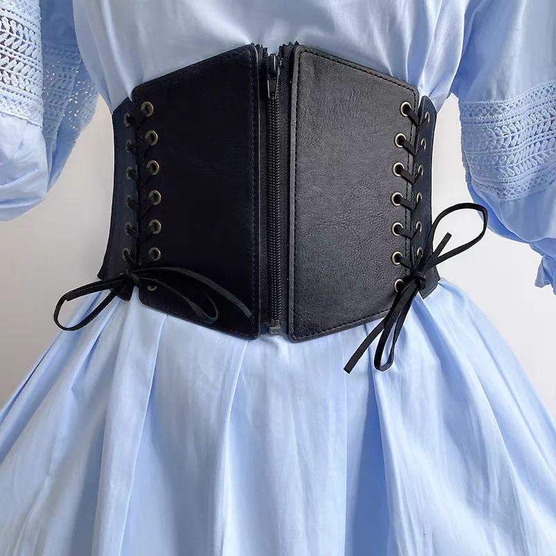 

Women's Retro Super Wide Elastic Belt Fashion High-quality Black Punk Style Belt Popular Trend Cool Belt for Pants Jeans