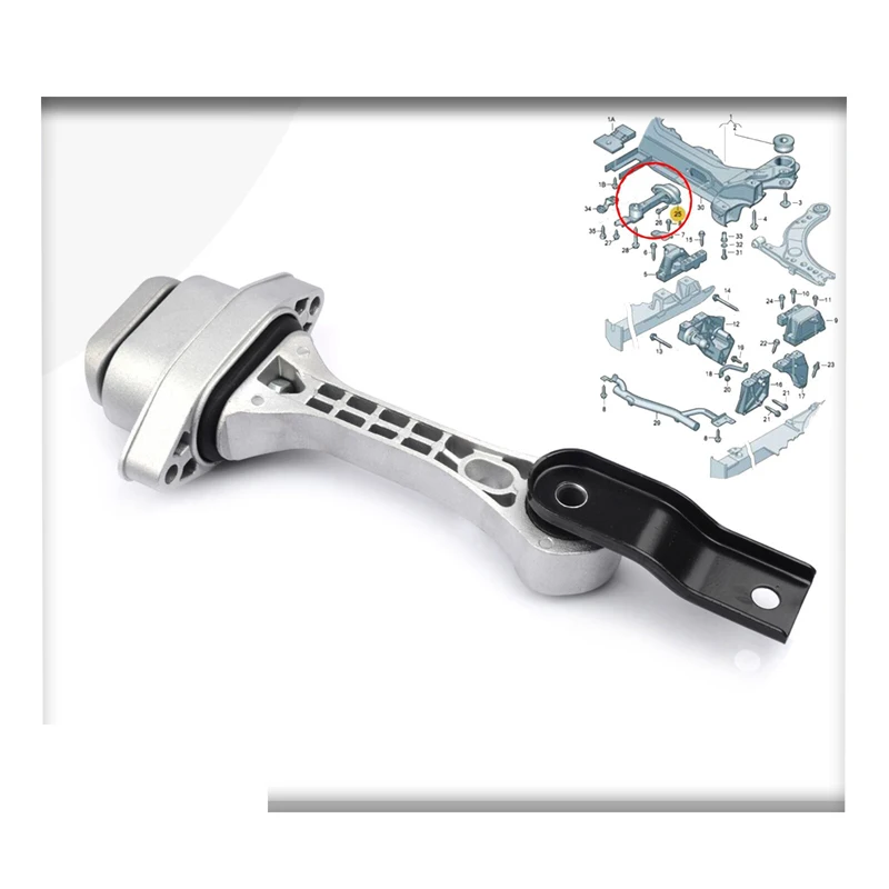 Osso de perro de montaje de motor trasero para VOLKSWAGEN GOLF MK4 BORA AUDI A3 1J0199851M