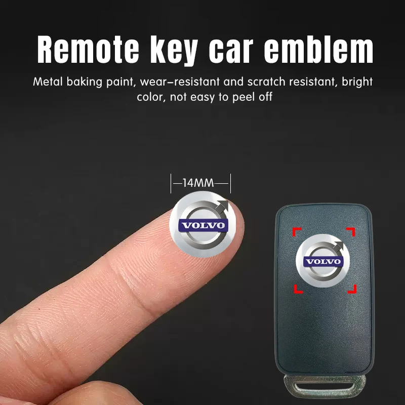 10Pcs Car Key Metal Emblem Sticker Accessories For Volvo XC90 XC60 C30 T6 S60 C70 XC40 V40 XC70 V70 V60 V50 S80 S40 AWD V90 S90