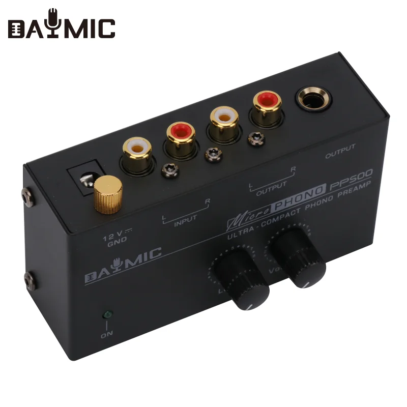 Professional Phone Preamplifier Volume Controles 1/4 Polegada TRS Interfaces com RCA Input & Output Music System