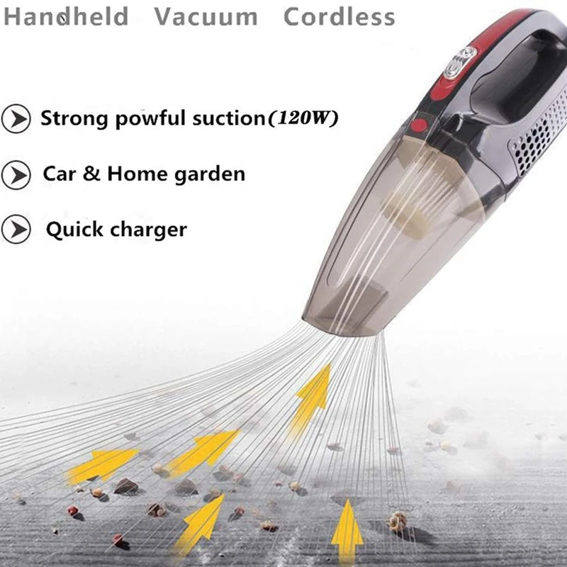 Handheld Vacuum Cleaner Cordless,Upgraded Powerful Handheld Vacuum Cleaning For Home With HEPA Filter, Car Wet Dry Lightweight D