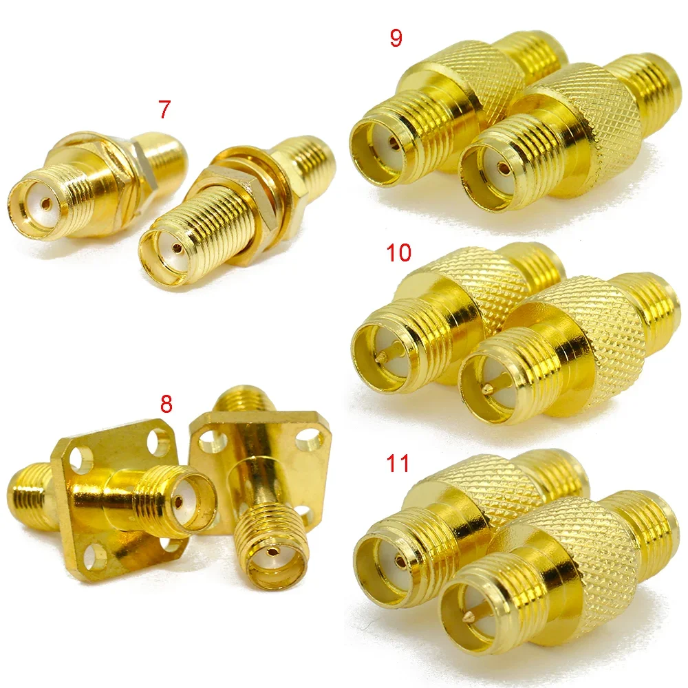 Connettore adattatore da SMA a SMA/ RP-SMA a SMA / RPSMA spina maschio e Jack femmina connettore coassiale RF dritto scorrevole per Antenna WIFI