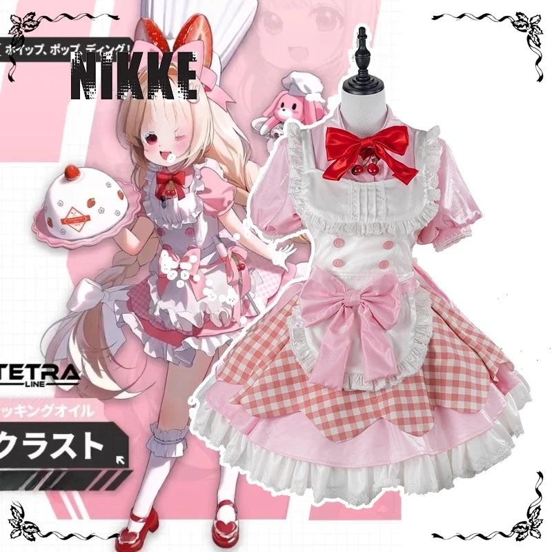 

NIKKE: The Goddess of Victory Crowster Cosplay Costume Crowster Chef Maid Dress Halloween Party Carnival Role Play Clothes