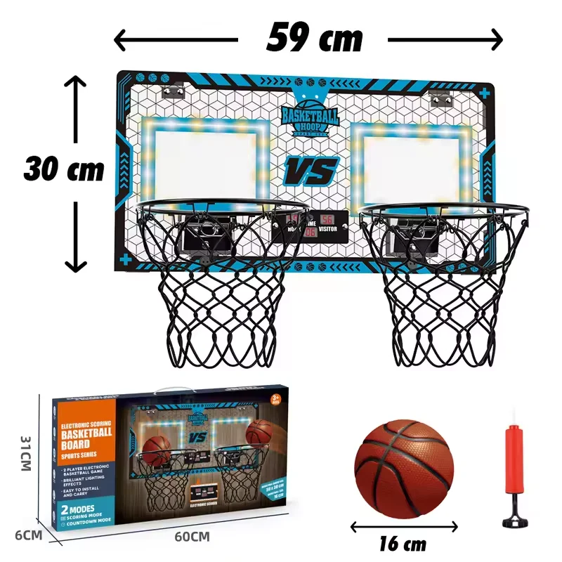 Dual-Score faltbares PET-Basketballbrett mit Punkteleuchten, Outdoor-Sportspielzeug und Spiel für Kinder 2025