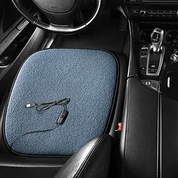 Winter Heated Car Seat Cover Heated Cushion Car Pet Lambswool Heating Warmer Cushions Auto Heating Seat Mat Electric Heating Pad