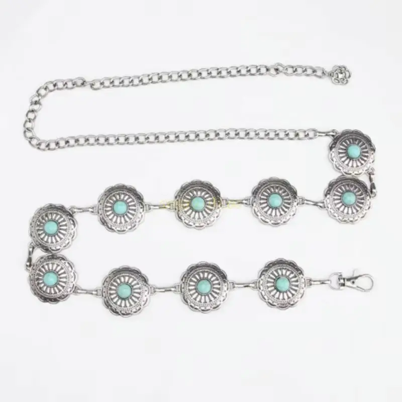 

31BF поясная цепочка женская металлическая поясная веревка повседневное платье поясной ремень аксессуар для дам