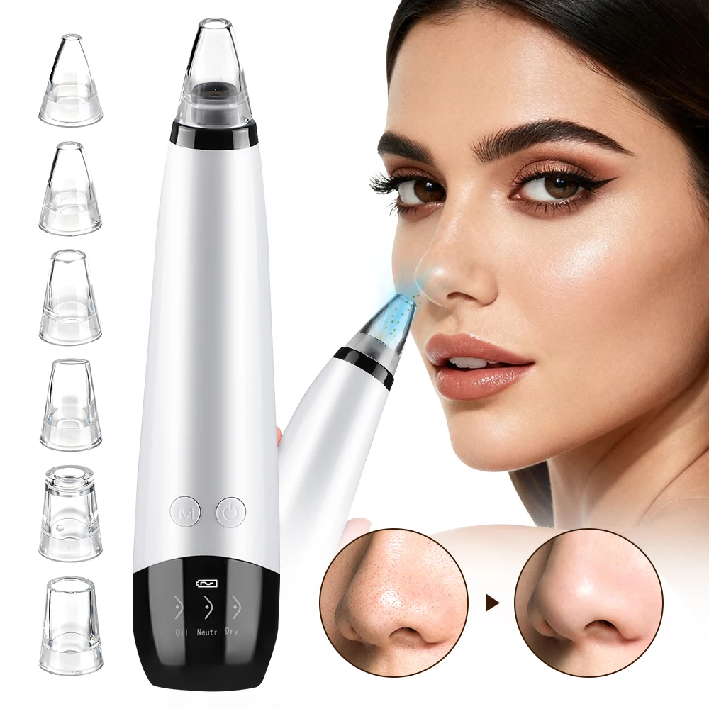 Remover Blackhead Machine Skin Care Pore Vacuum Acne Pimple Removal Suction Tool Facial Face Clean Home Beauty Instrument