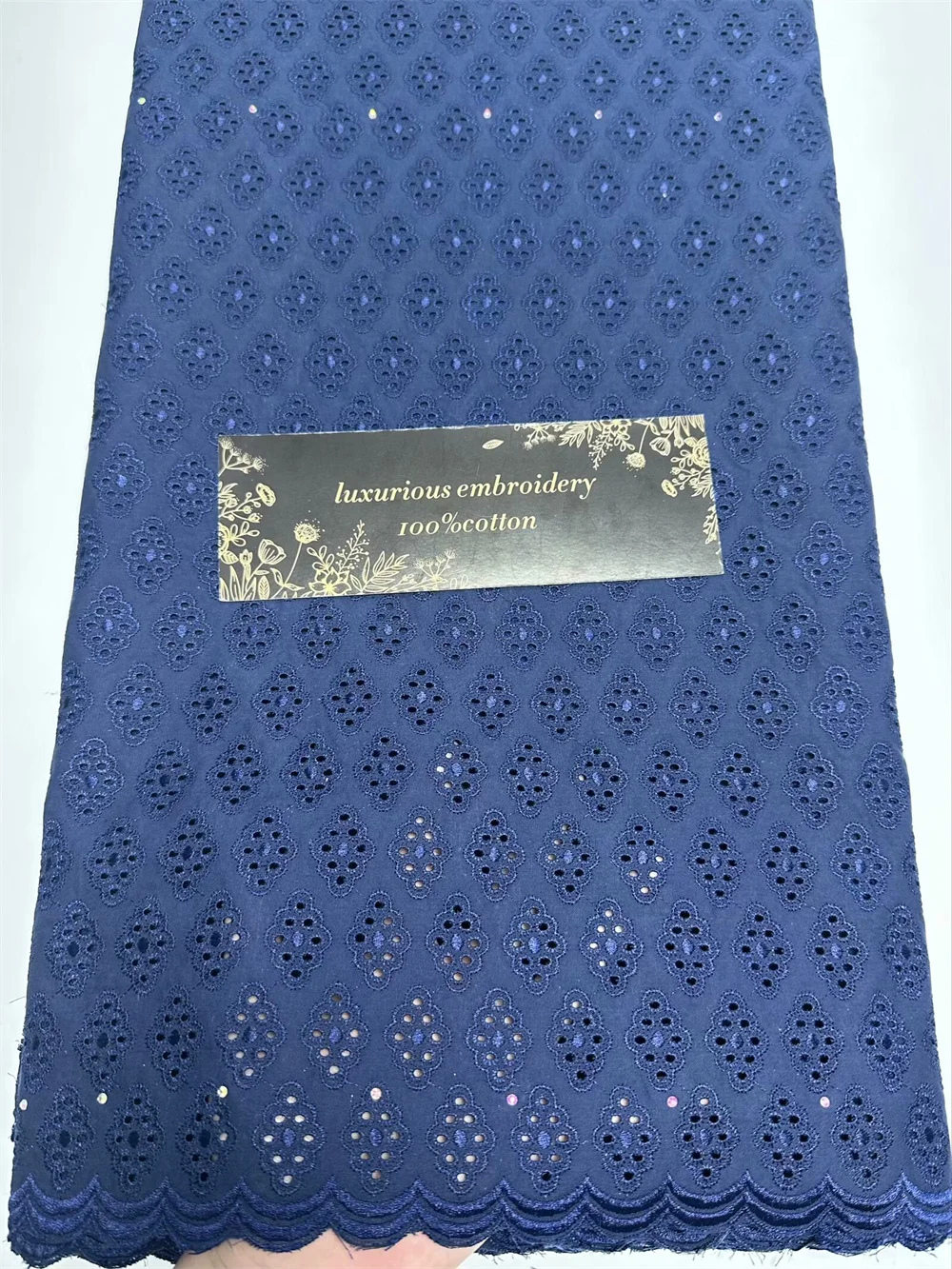 New Arrivals Swiss Voile Lace In Switzerland Cotton 100 Nave Blue Nigerian Lace Fabric 2024 High Quality 5Yard Men Fabri Wp771-1