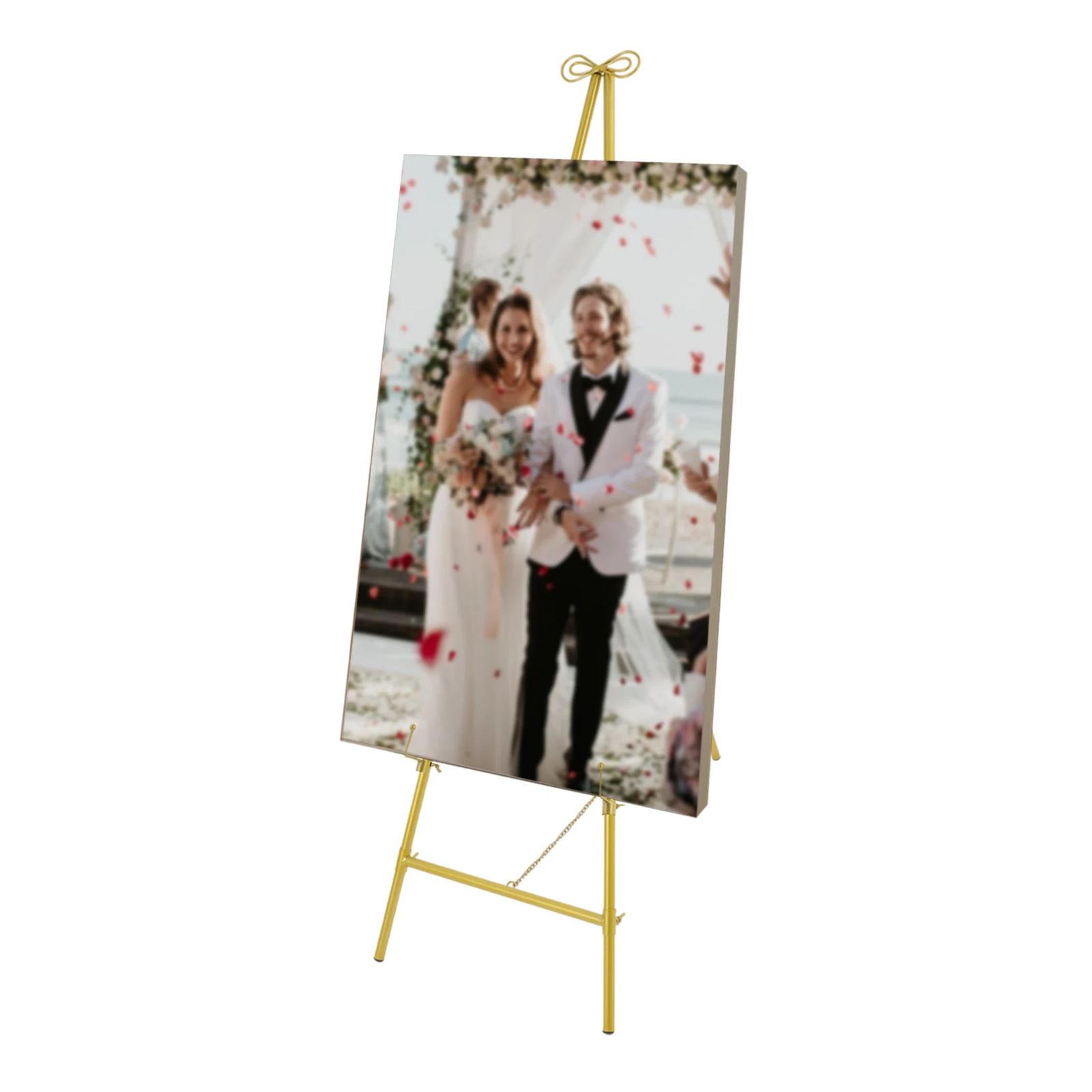 Light Luxury Wedding Welcome Photo Display Rack Nordic Sales Department Advertising Iron Easel Metal Photo Frame Landing