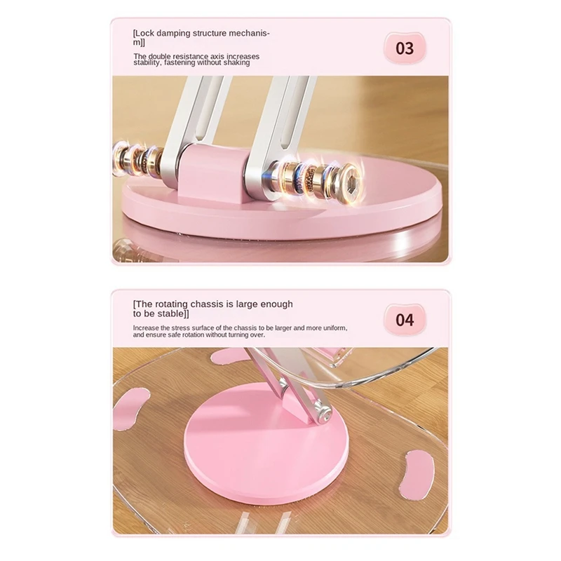 Tablet Bracket Holder Adjustable Folding Stand Transparent Acrylic Tablet Desktop Support