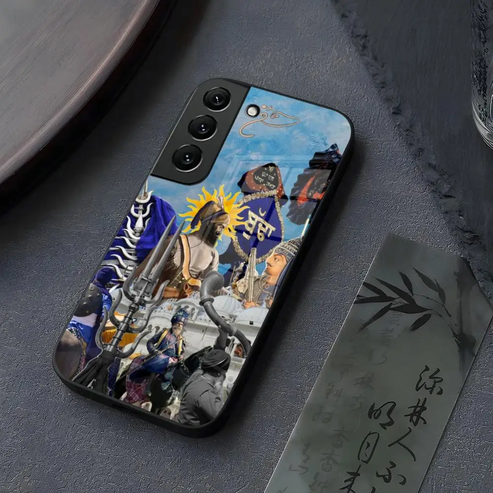 Nihang Singh Sikh Warrior Phone Case for Samsung Galaxy S23 S24 S25 Ultra S21 S22 S20 Fe Plus A34 A54 A24 A52 A53 M54 Glass Cove