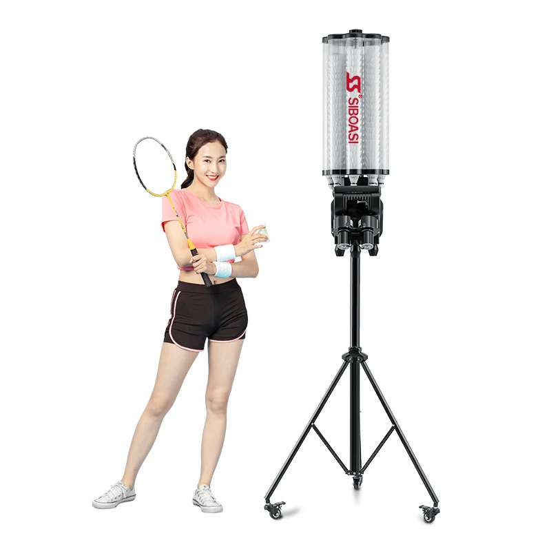 

B-2000 Factory Cheapest Siboasi Badminton Machine Shuttlecock Badminton Shooting Machine For Sports Club