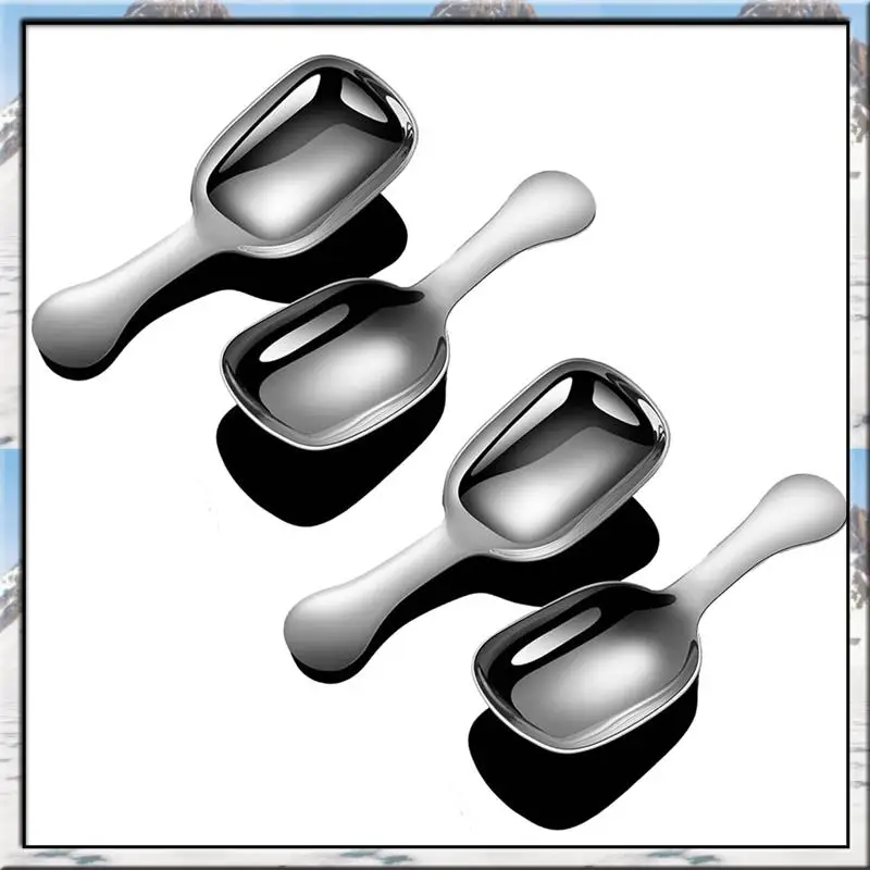 Innovative Stainless Steel Coffee Scoop, Ground Coffee Measure Scoop Set,Bean Espresso Milk Powder Tea Short Handled Scoop