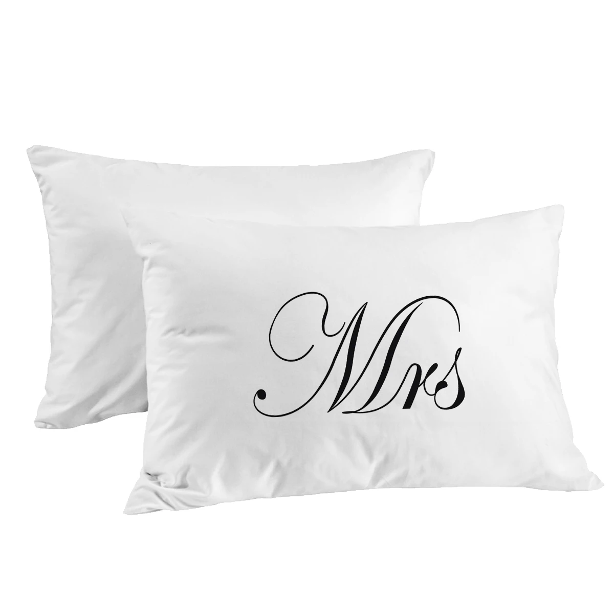 Mr and Mrs Pillow Shams Set of 2 Romantic Bed Pillow Cases for Anniversary Engagement Christmas Wedding