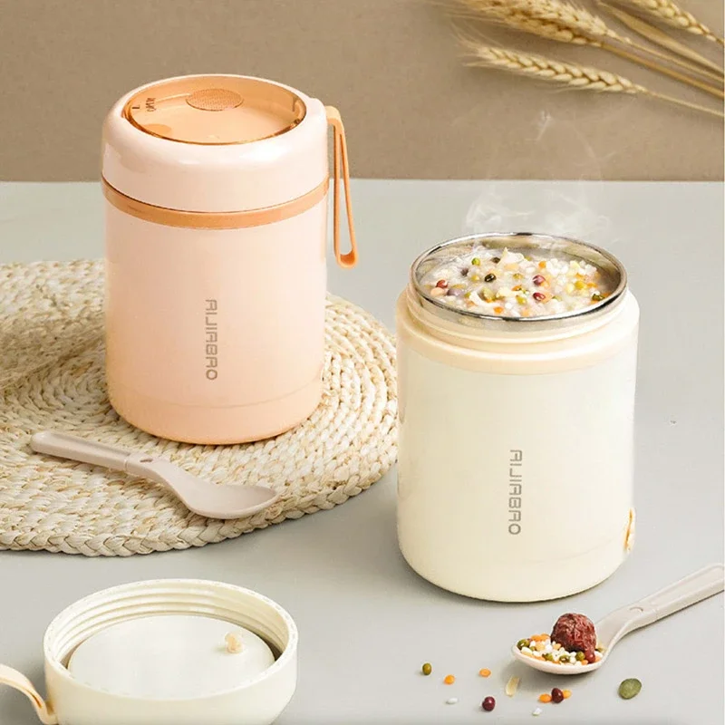 600ML Electric Heating Lunch Box USB Portable Picnic Milk Drink Food Heater Stainless Steel Food Warmer Container for Office