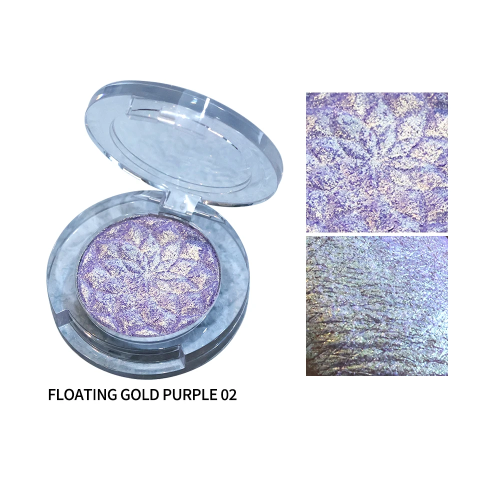 6 Colors Optical Color Shift Multichrome Shimmer Single Eyeshadow, Sparkle Duochrome Eye Makeup, Can Be Used as Highlig